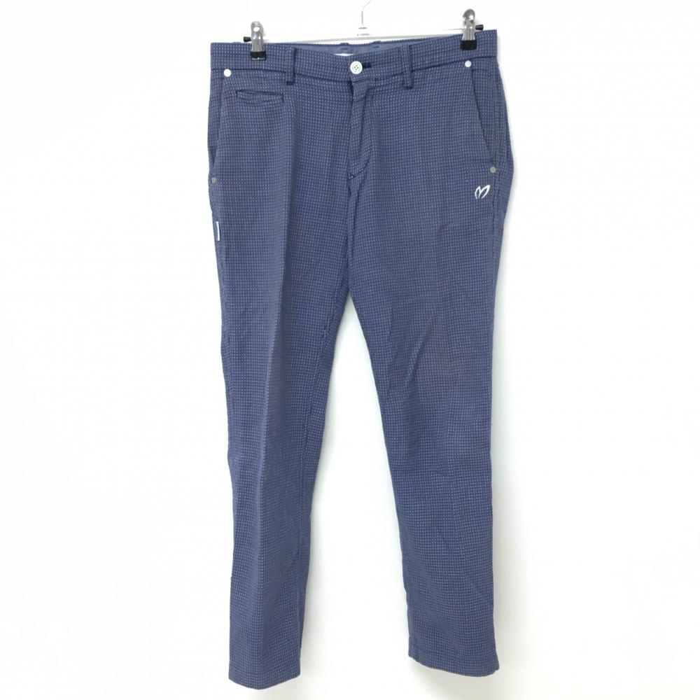 美品】マスターバニー パンツ ブルー×白 総柄 コットン混 メンズ 4(M