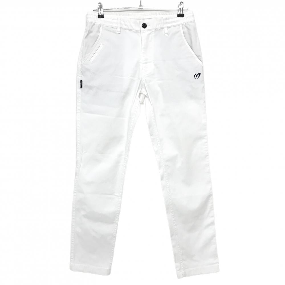 マスターバニー パンツ 白 ストレッチ ウエスト一部ゴム メンズ 4(M) ゴルフウェア MASTER BUNNY EDITION