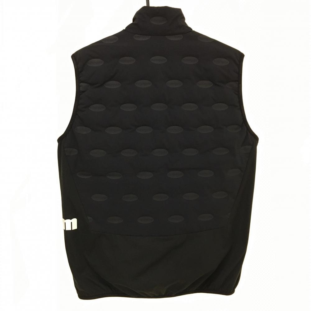 Munsingwear ダウンベスト 黒　ゴルフ 超美品】マンシングウェア ダウンベスト 黒 一部ロゴ地模様 ダウン90