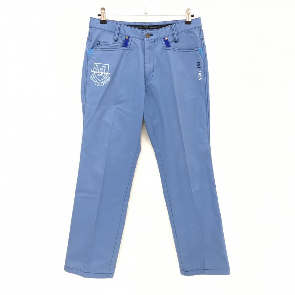 マンシングウェア パンツ ライトブルー ロゴ刺しゅう  メンズ 85 ゴルフウェア Munsingwear
