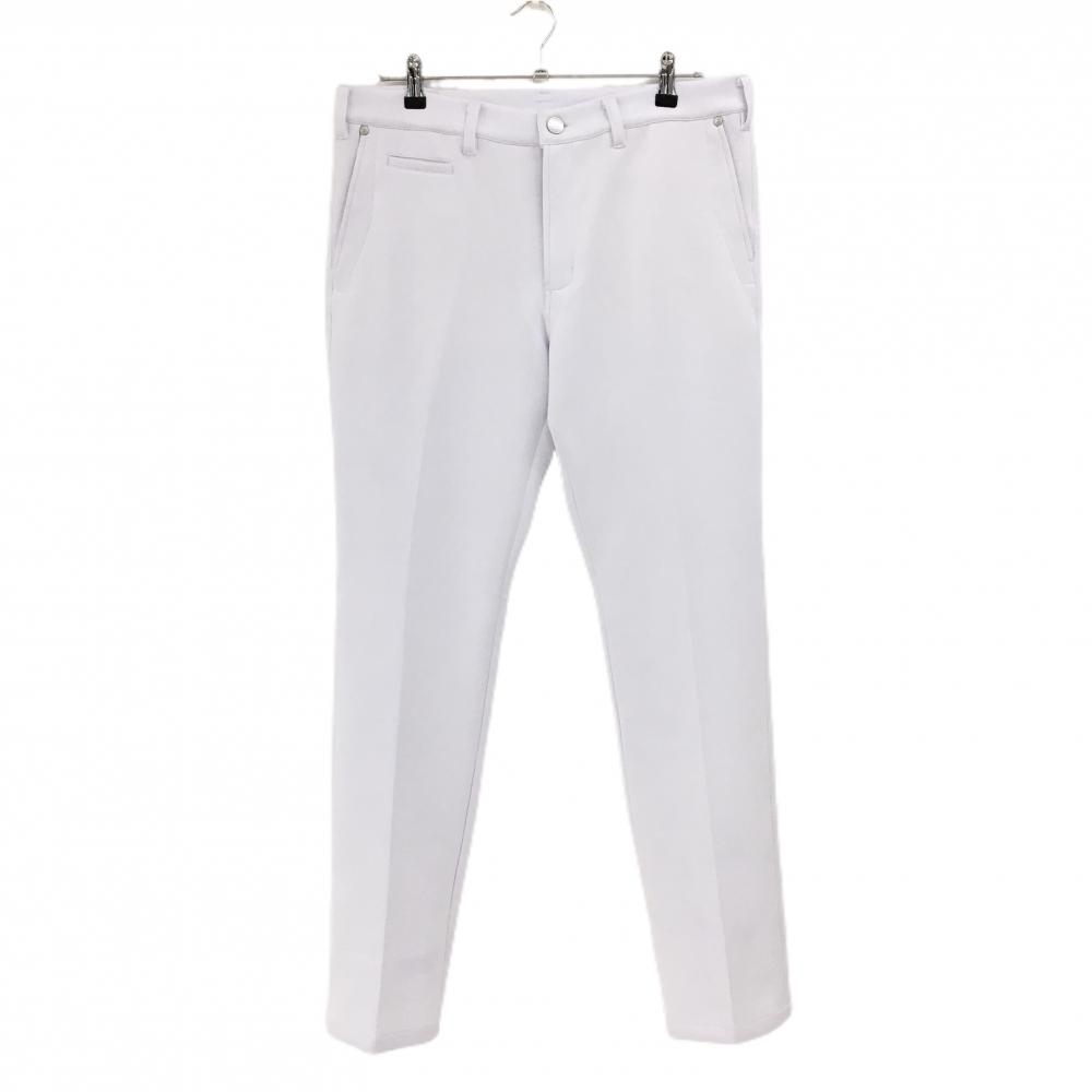 【超美品】ラウドマウス パンツ 白 シンプル ロゴ刺しゅう ストレッチ メンズ LL ゴルフウェア LOUDMOUTH