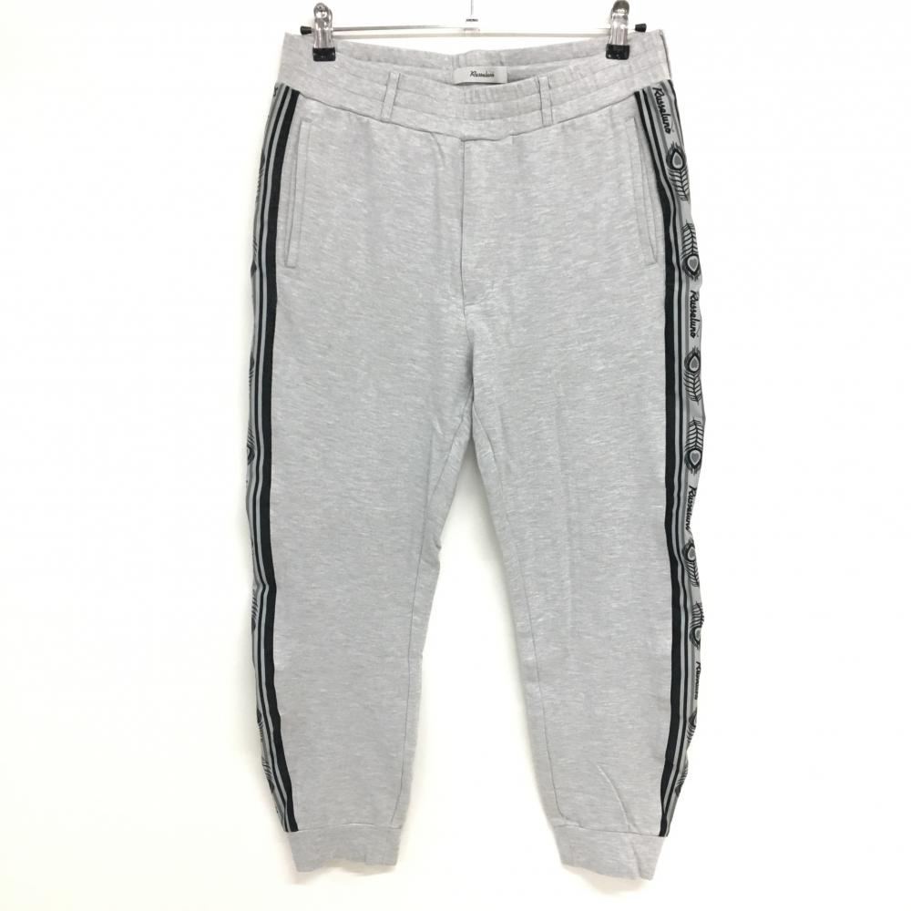 【超美品】ラッセルノ ジョガーパンツ 杢グレー サイドライン スウェット調 ウエストゴム メンズ 5(L) ゴルフウェア RUSSELUNO