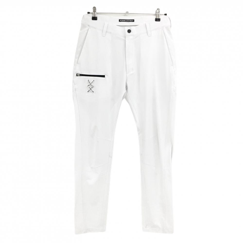 ラッセルノ パンツ 白×黒 ルチャマスク メンズ 4(M) ゴルフウェア RUSSELUNO