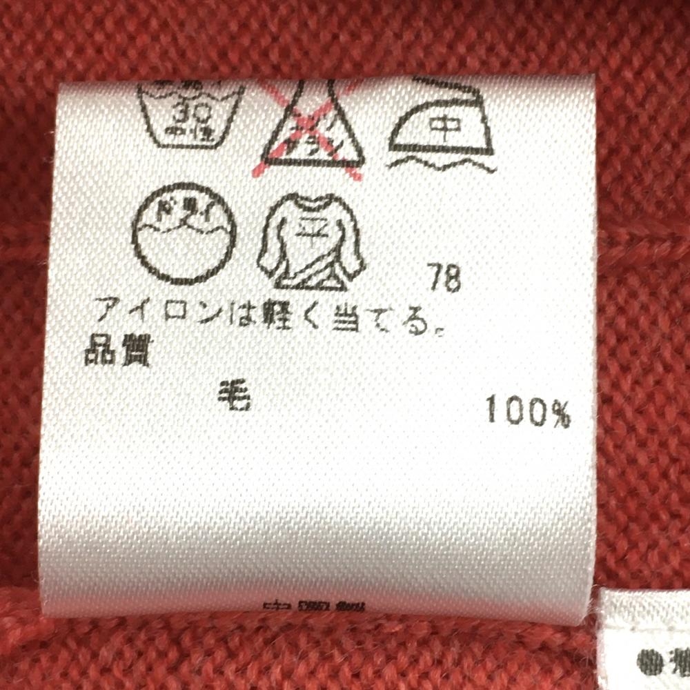 超美品】23区ゴルフ セーター レッド×グレー ウール100％ Vネック