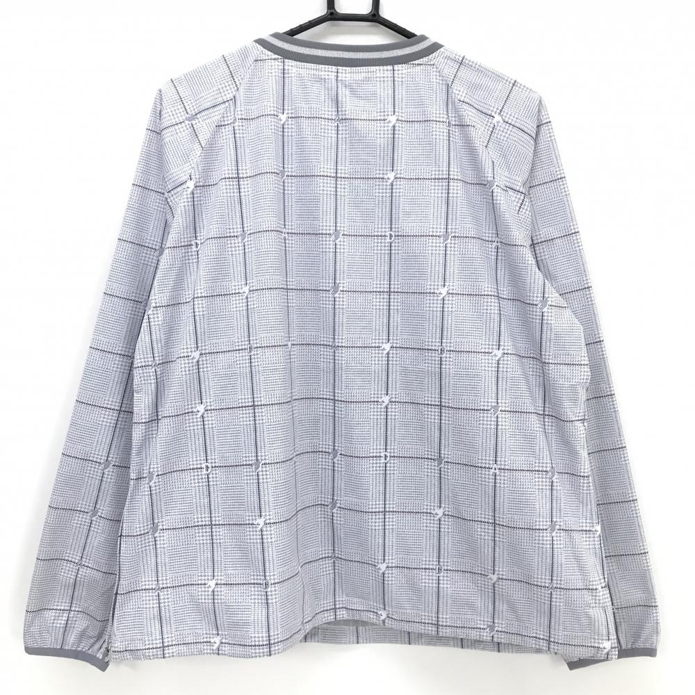 アダバット スニード ライトグレー×白×ボルドー グレンチェック 格子柄