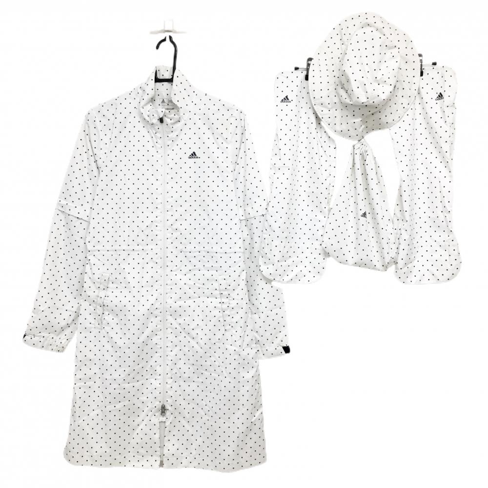 アディダス レインウェア(レインワンピース×レッグカバー×ハット) 白