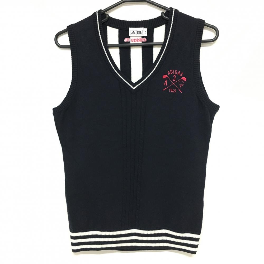 adidas レディース ベスト ホワイト/ネイビー adidas レディース ベスト ホワイト/ネイビー