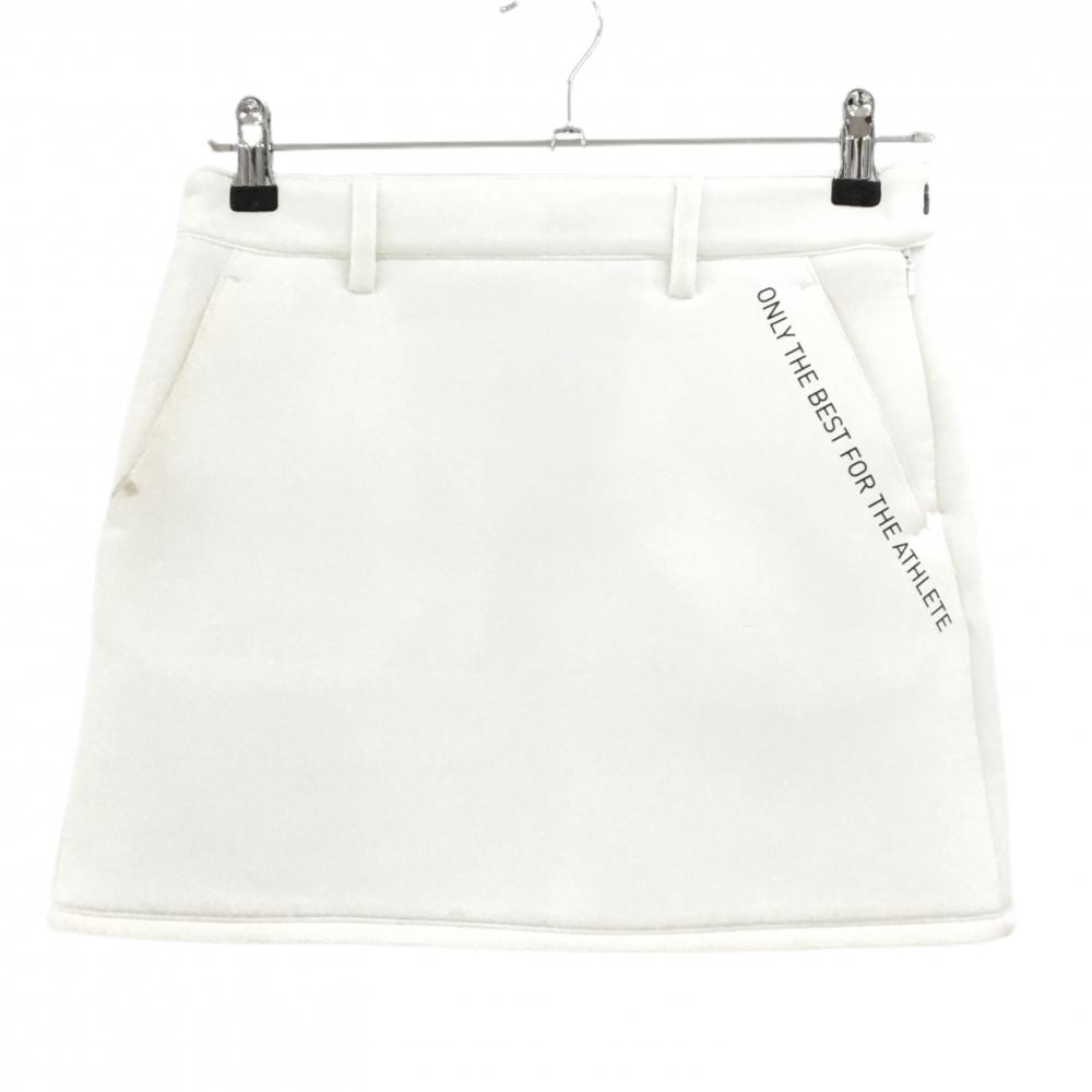 アディダス スカート 白 背面3ライン ダンボールニット  レディース S/P ゴルフウェア adidas