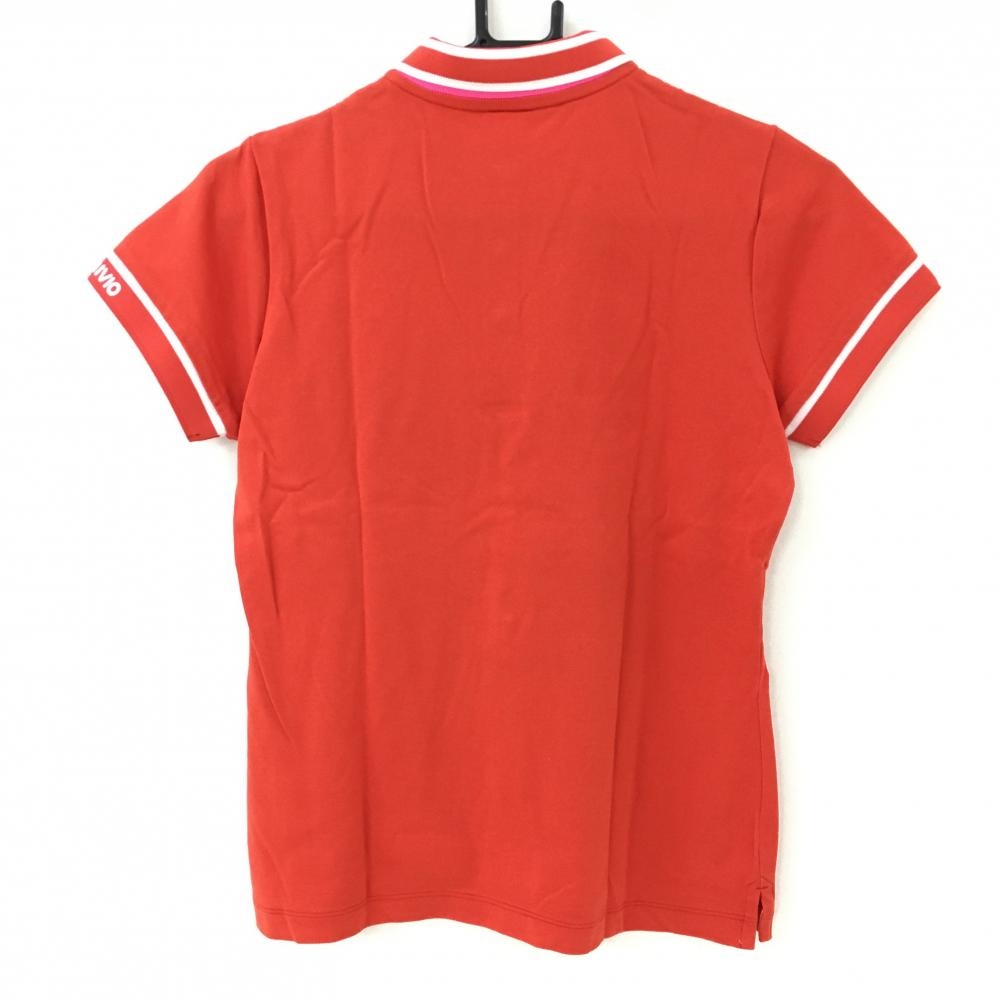 美品】アルチビオ 半袖ポロシャツ レッド×白 袖ロゴ 襟ライン