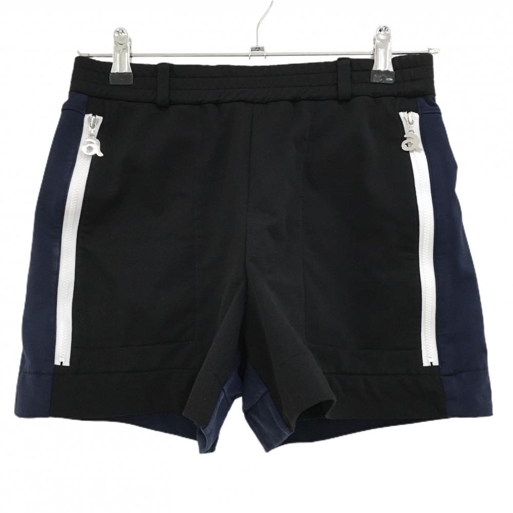 【超美品】アルチビオ ショートパンツ 黒×ネイビー ウエストゴム  レディース 38(M) ゴルフウェア 2023年モデル archivio