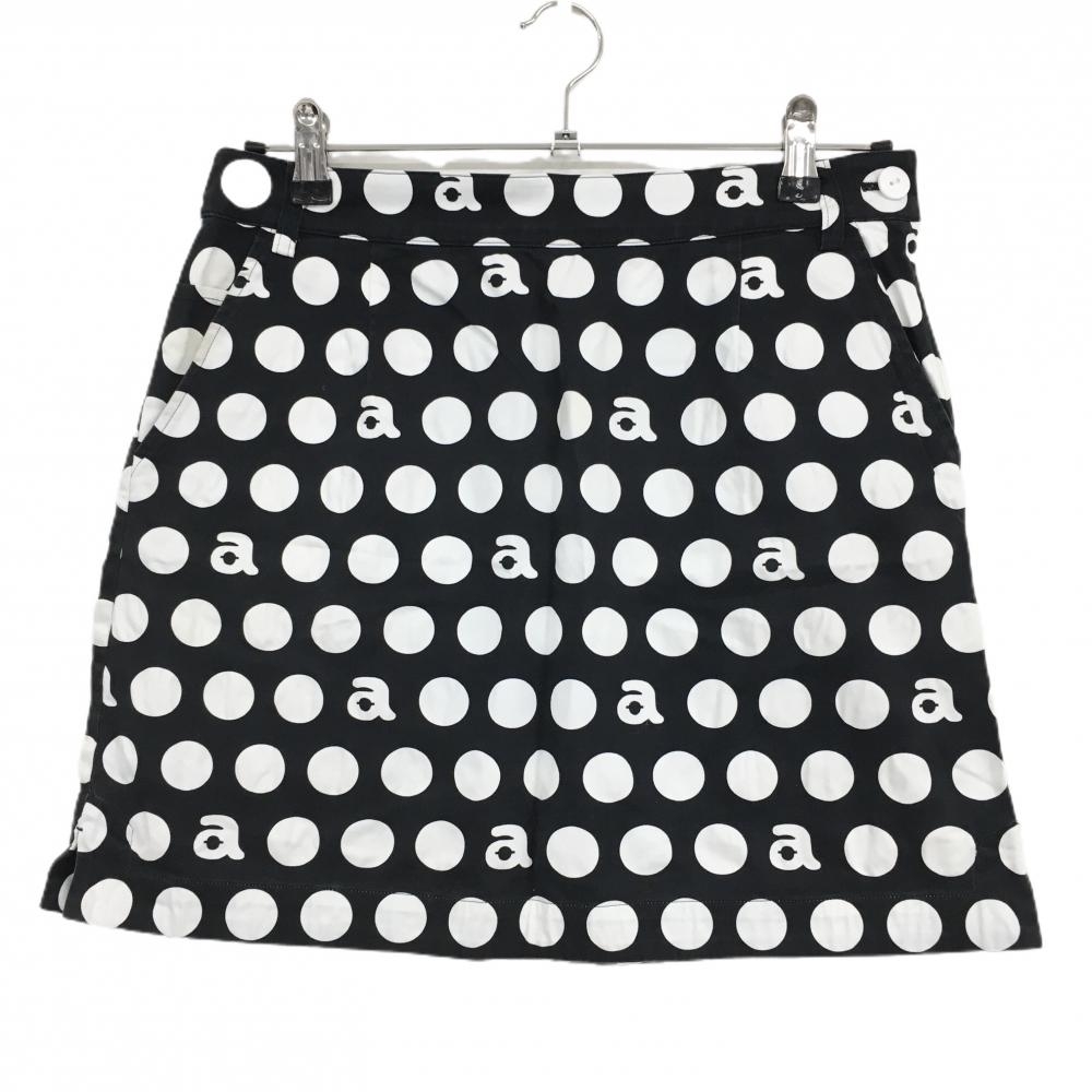アルチビオ スカート 黒×白 ドット レディース 40(L) ゴルフウェア