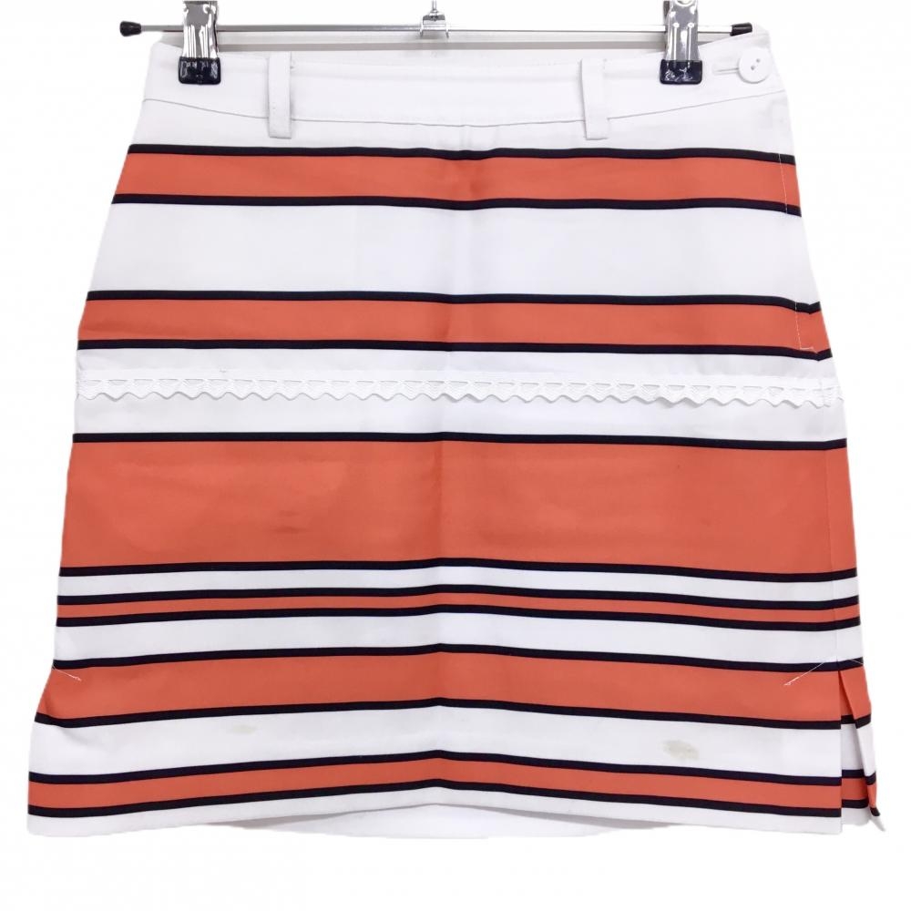 アルチビオ セットアップ 38 オレンジ 白 ノースリーブ スカート アルチビオ セットアップ 38 オレンジ 白 ノースリーブ スカート