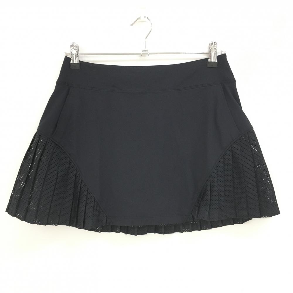 【超美品】アンダーアーマー スカート 黒 裾メッシュプリーツ ヒートギア レディース LG/G/G ゴルフウェア UNDER ARMOUR 画像