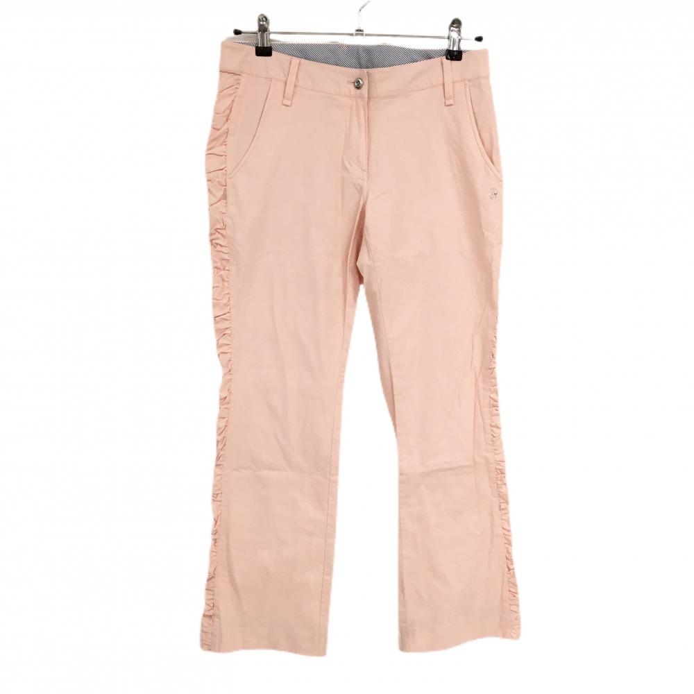 アンパスィ パンツ ライトピンク サイドフリル ロゴラインストーン ストレッチ  レディース L ゴルフウェア and per se