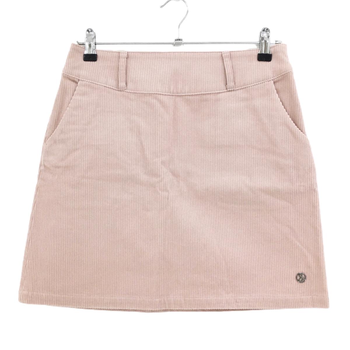 【未使用品】アンパスィ スカート スモーキーピンク コーデュロイ インナーパンツ付 コットン100％ レディース L ゴルフウェア and per se