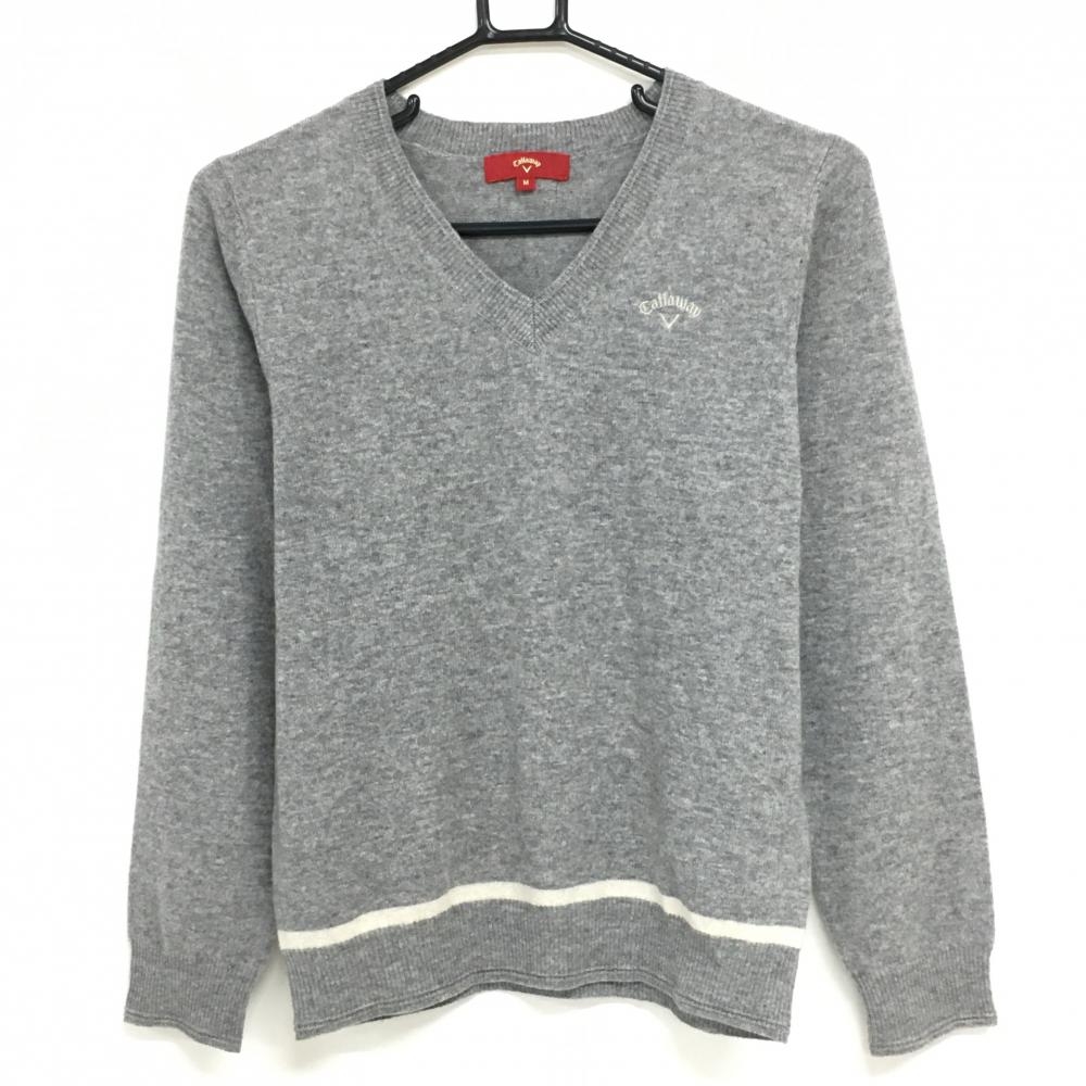 キャロウェイ レッドレーベル セーター 杢グレー カシミヤ100