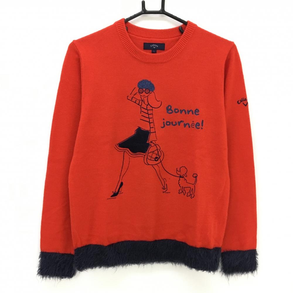 キャロウェイ　ゴルフウェア　赤　未使用 2L Callaway キャロウェイ レディース ゴルフウェア スター