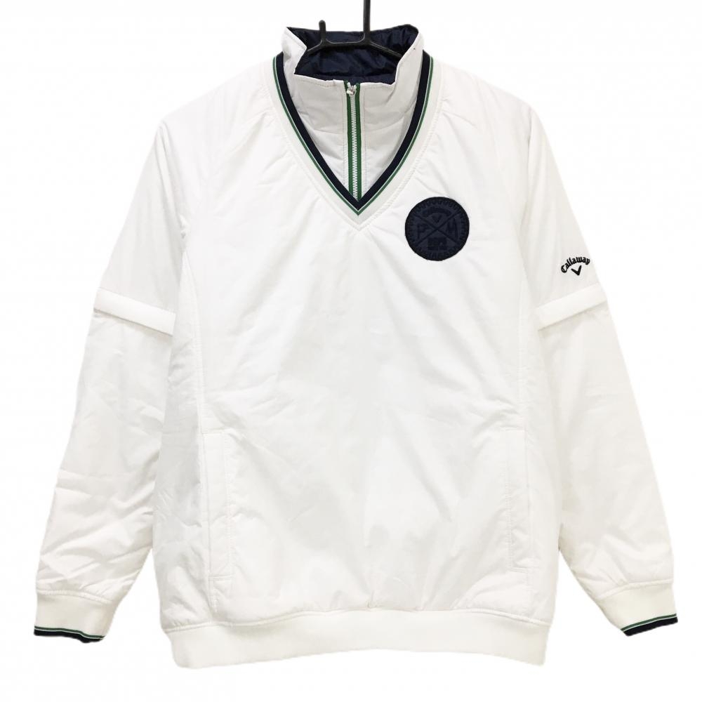 美品✨パーリーゲイツ スニード ジップ ブルゾン ロゴ ゴルフウェア 5 白 パーテックス中綿入り リバーシブル スニードジャック｜PEARLY