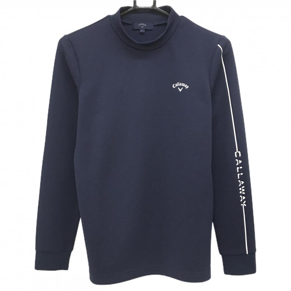 St ANDREWS セントアンドリュース ハイネック長袖ニットセーター ロゴ