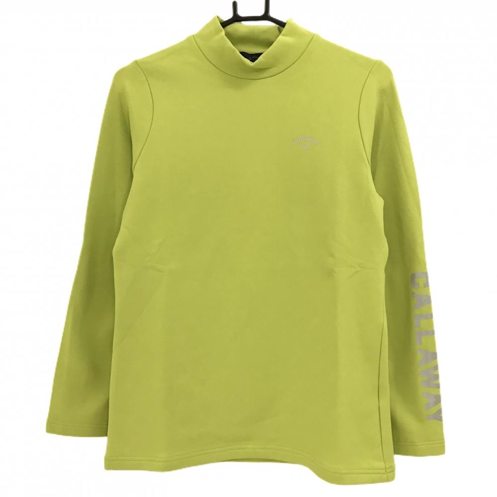 【新品】キャロウェイ 長袖ハイネックシャツ ライトグリーン 裏微起毛 保温  レディース LL ゴルフウェア 2024年モデル Callaway