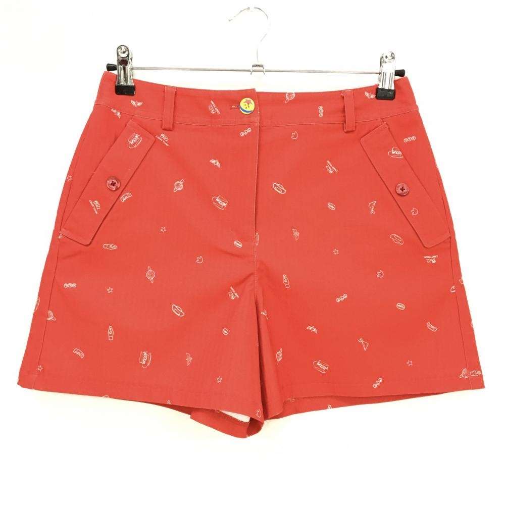 超美品】キャロウェイ×Disney ショートパンツ レッド×白 総柄 トイ