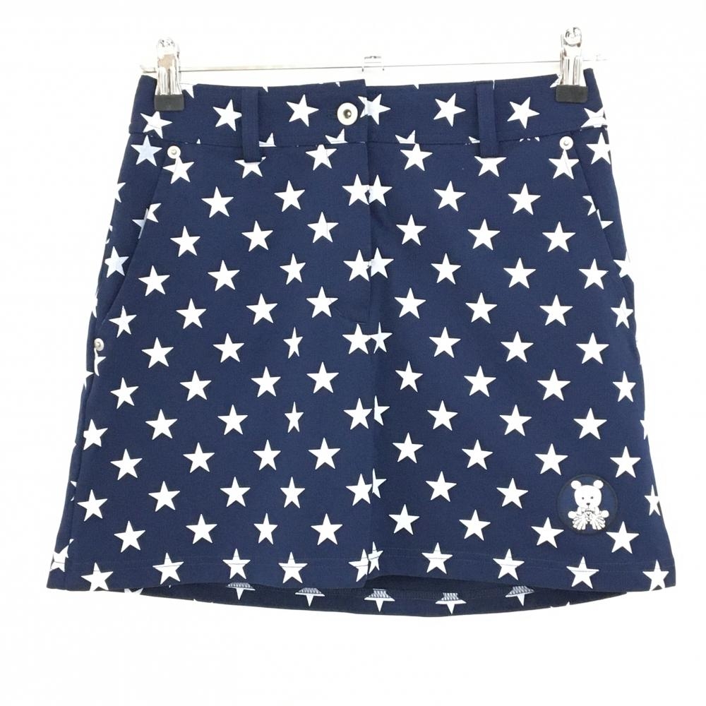 【新品】キャロウェイ スカート ネイビー×白×レッド 星総柄 レディース S ゴルフウェア Callaway