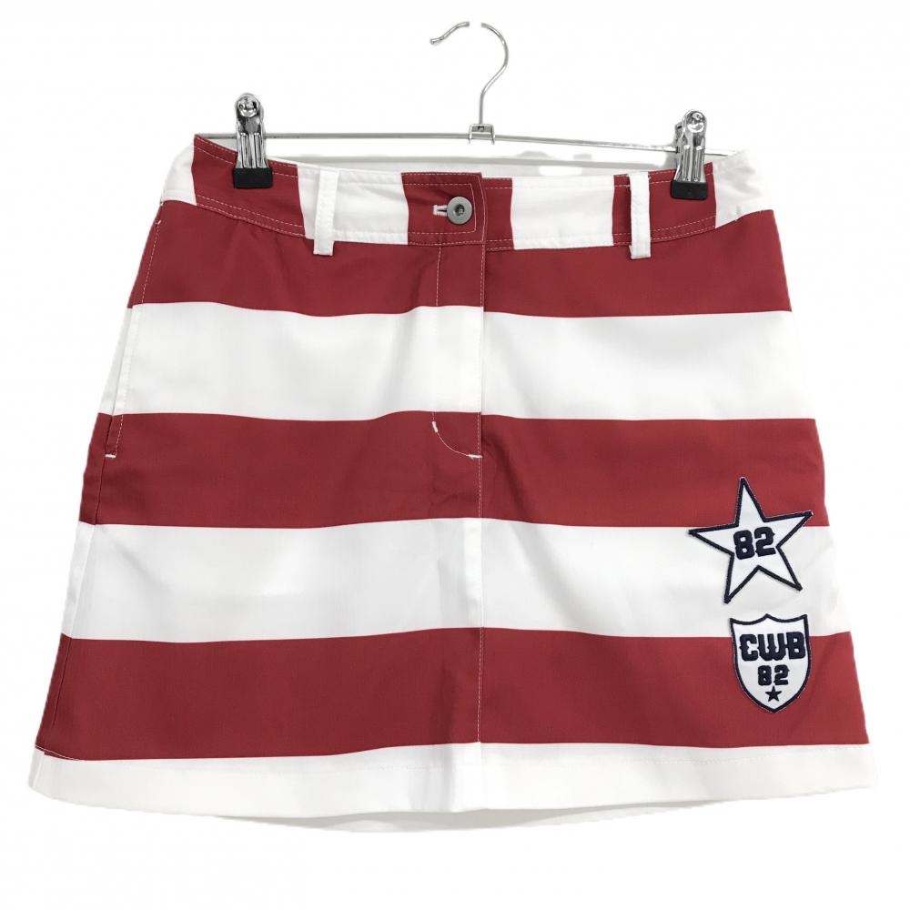 【超美品】キャロウェイ スカート レッド×白 ボーダー  レディース M ゴルフウェア Callaway