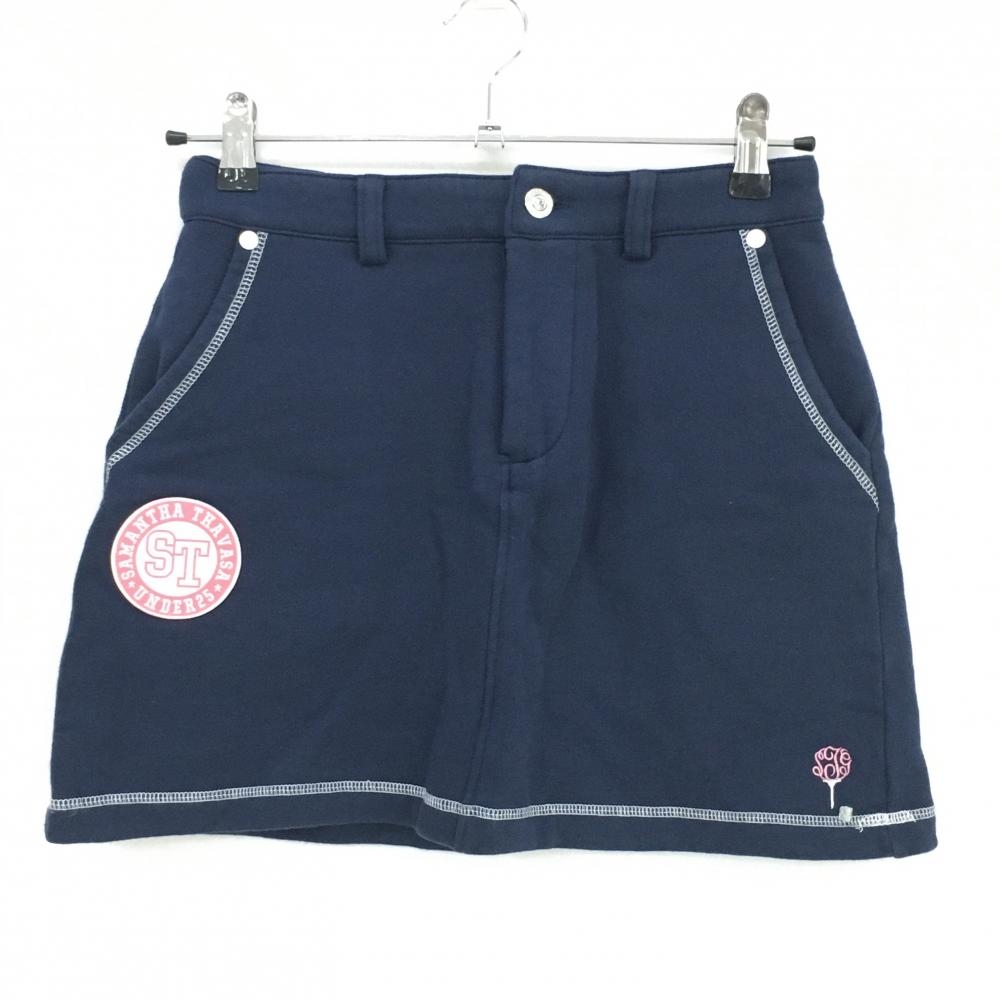 サマンサタバサUNDER25 スウェットスカート ネイビー 裏起毛  レディース M ゴルフウェア Samantha Thavasa