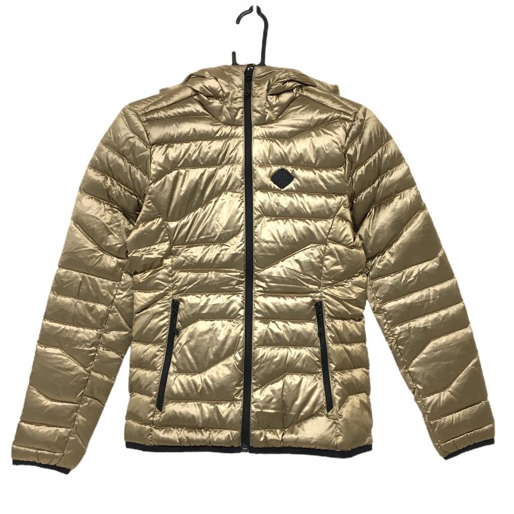 【超美品】ジェイリンドバーグ ダウンジャケット ブラウンゴールド フード付  レディース XS ゴルフウェア J．LINDEBERG