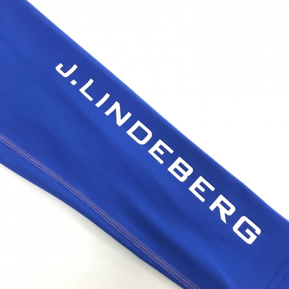 超美品】ジェイリンドバーグ ハイネックインナーシャツ ブルー ロゴ白