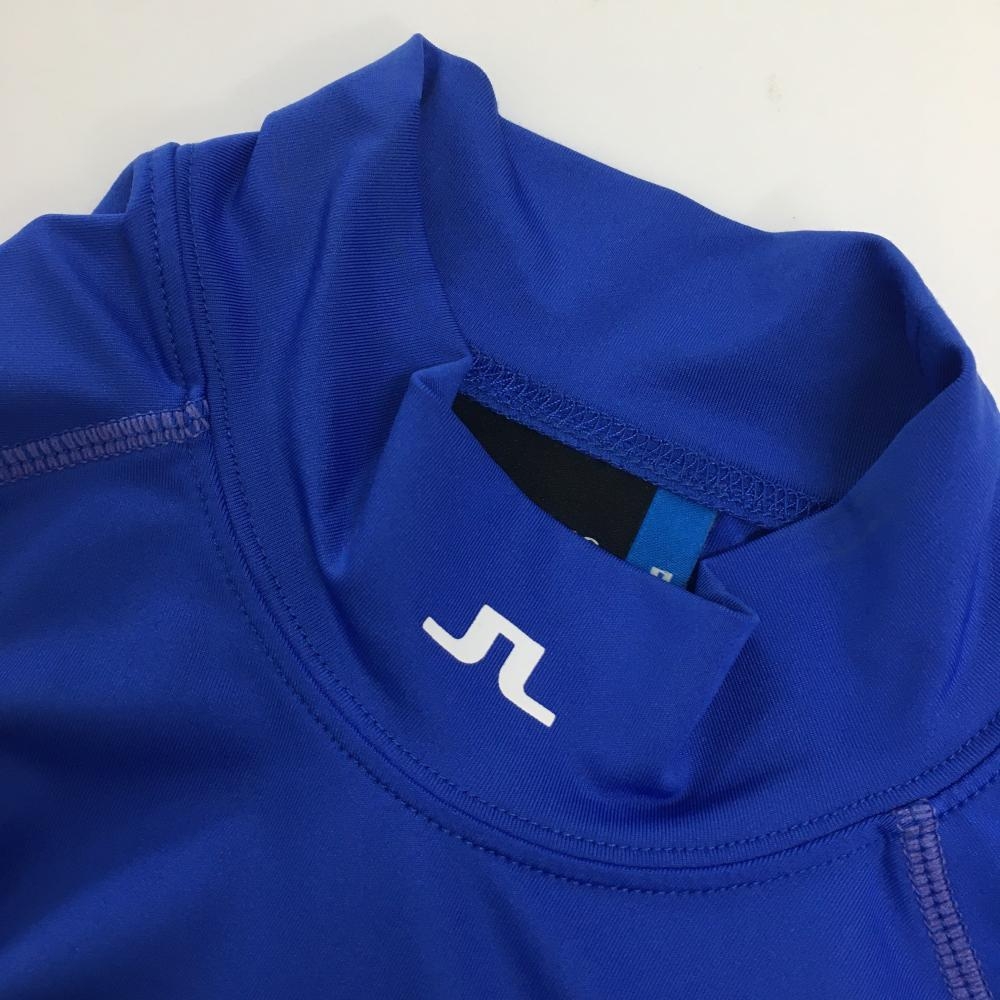超美品】ジェイリンドバーグ ハイネックインナーシャツ ブルー ロゴ白