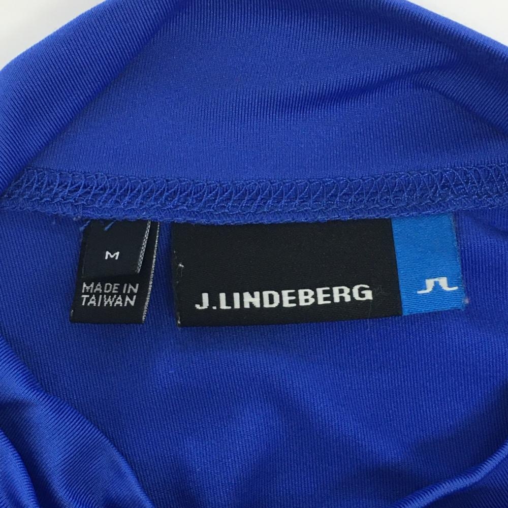 超美品】ジェイリンドバーグ ハイネックインナーシャツ ブルー ロゴ白