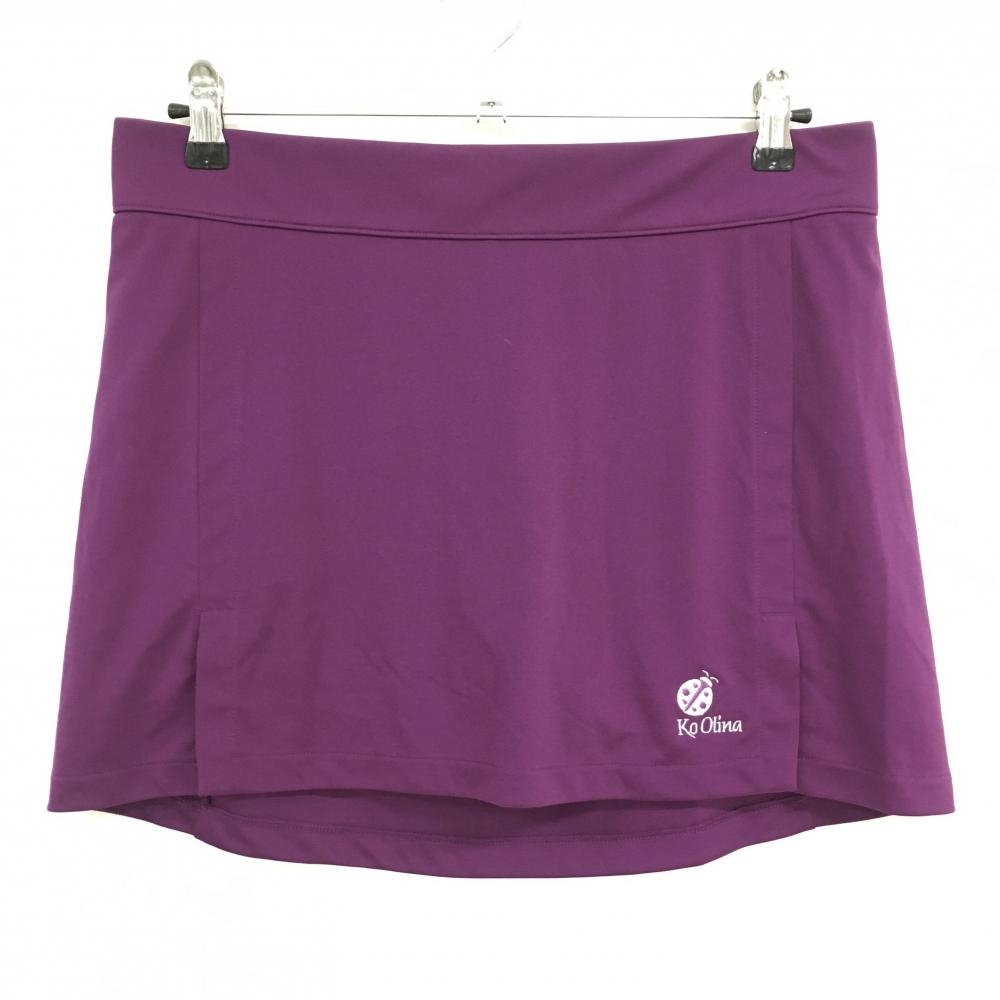 【超美品】ジェイリンドバーグ スカート パープル KoOlina 内側インナーパンツ レディース L ゴルフウェア J．LINDEBERG