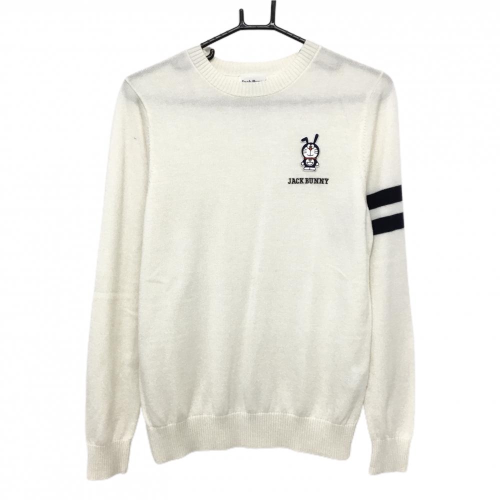 超美品】ジャックバニー×ドラえもん セーター 白×ネイビー