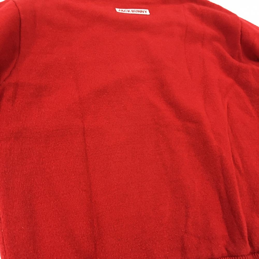 ジャックバニー セーター レッド×白 ビッグロゴ 裏地付き ニット  