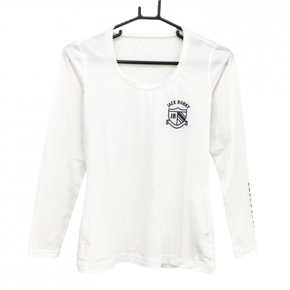 超美品】ジャックバニー ハイネックインナーシャツ 白×ネイビー