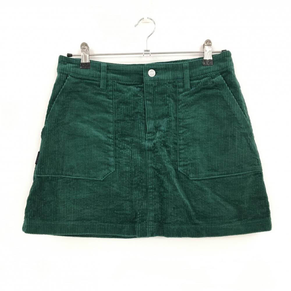 【美品】ジャックバニー コーデュロイスカート グリーン 内側インナーパンツ レディース 2(L) ゴルフウェア Jack Bunny