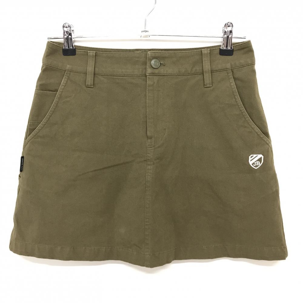 ジャックバニー スカート カーキ×白 内側インナーパンツ レディース 1(M) ゴルフウェア Jack Bunny