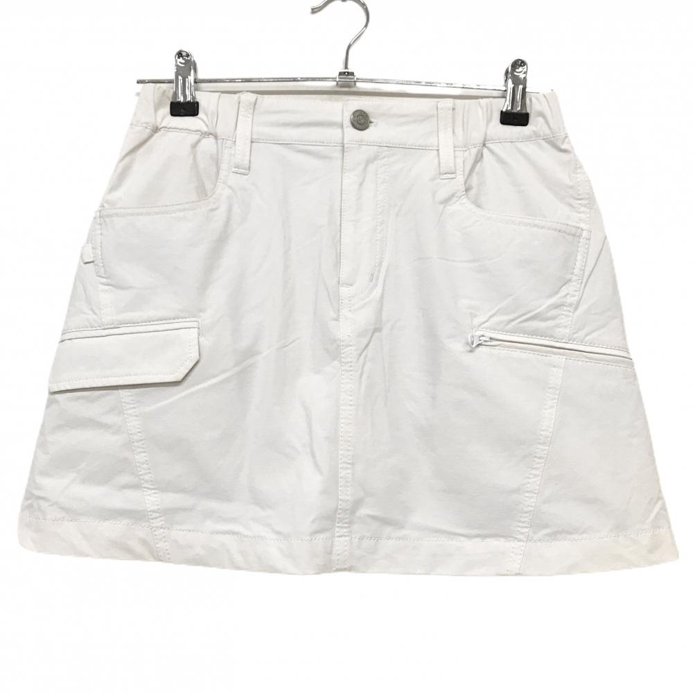 ジャックバニー スカート 白 バックロゴ 内側インナーパンツ レディース 1(M) ゴルフウェア Jack Bunny