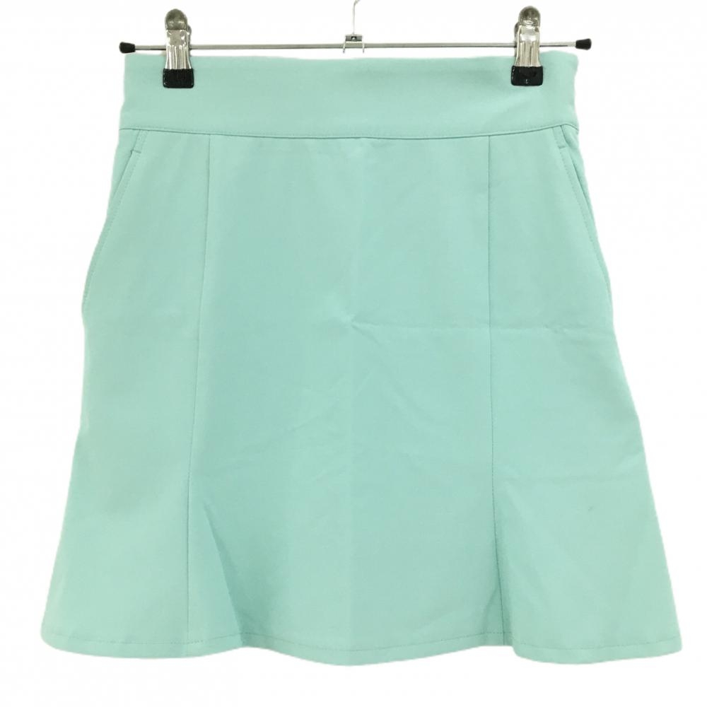 ジュンアンドロペ スカート ライトブルー ロゴワッペン インナーパンツ付  レディース M ゴルフウェア JUN＆ROPE