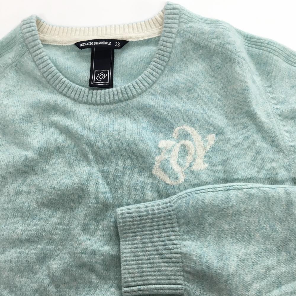 超美品】ゾーイ セーター ライトブルー カシミヤ ロゴ ニット