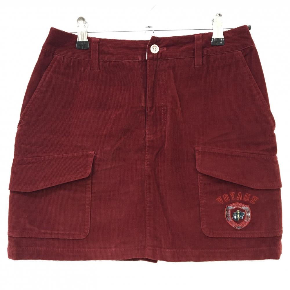 【美品】ゾーイ コーデュロイカーゴスカート ボルドー 蓄熱裏地 インナーパンツ付 レディース 38(M) ゴルフウェア ZOY