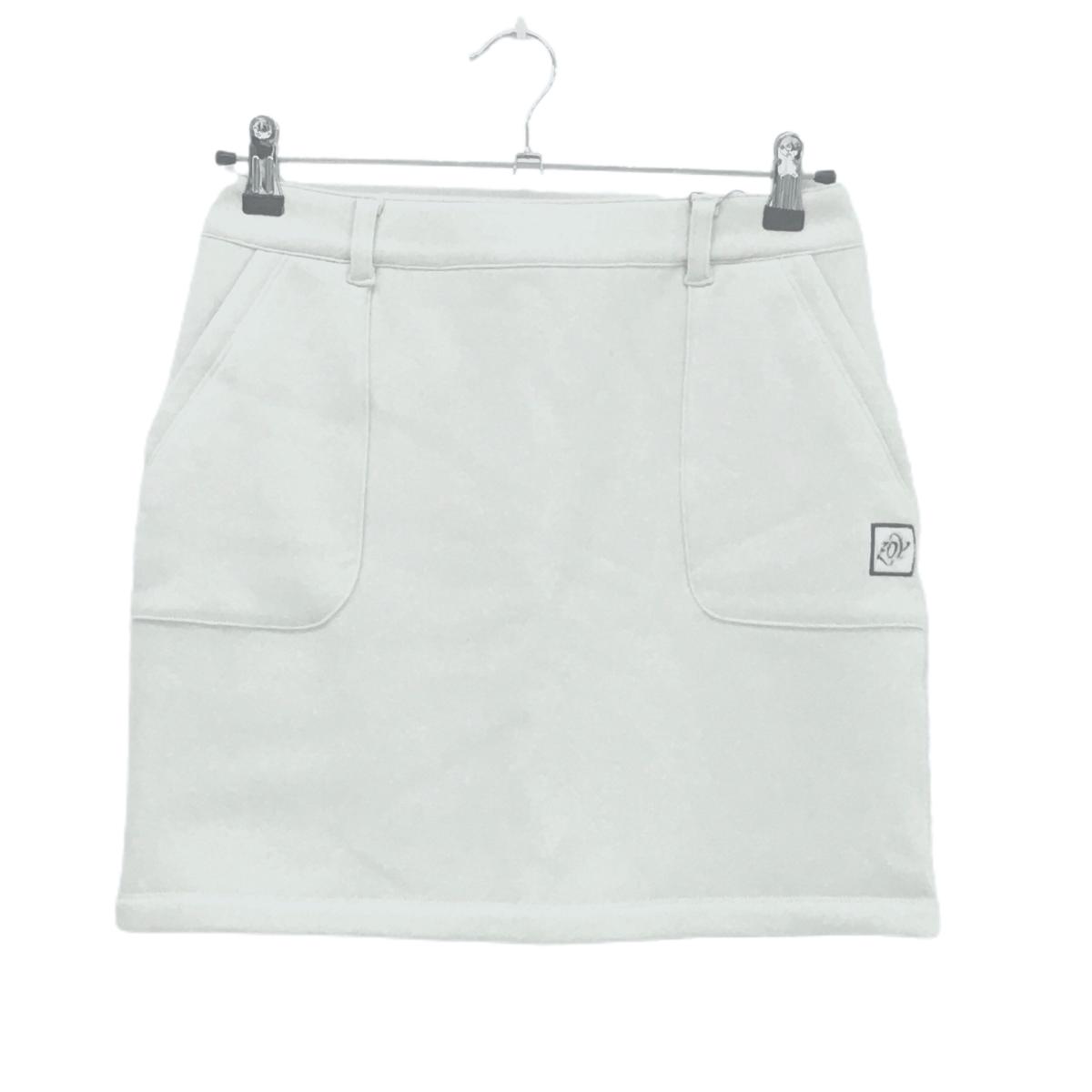 【新品】ゾーイ スカート ライトグレー 裏起毛 ロゴ レディース 36(S) ゴルフウェア ZOY