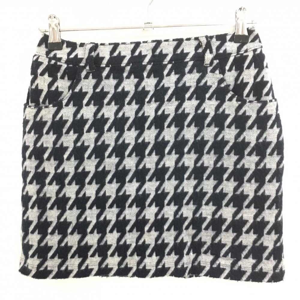 ゾーイ スカート グレー×黒 千鳥格子 微起毛 裏地付き  レディース 36(S) ゴルフウェア ZOY