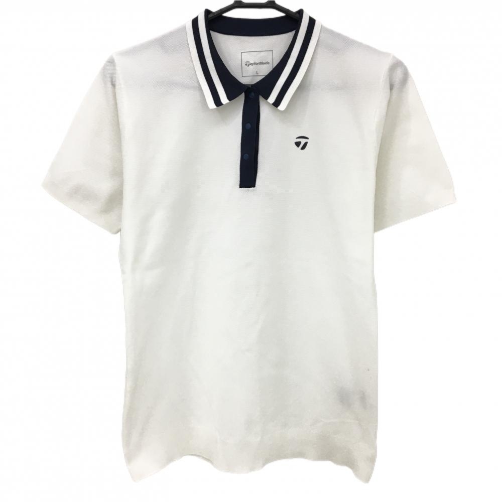 TaylorMade ポロシャツ ホワイト/ネイビー TaylorMade - TailorMade