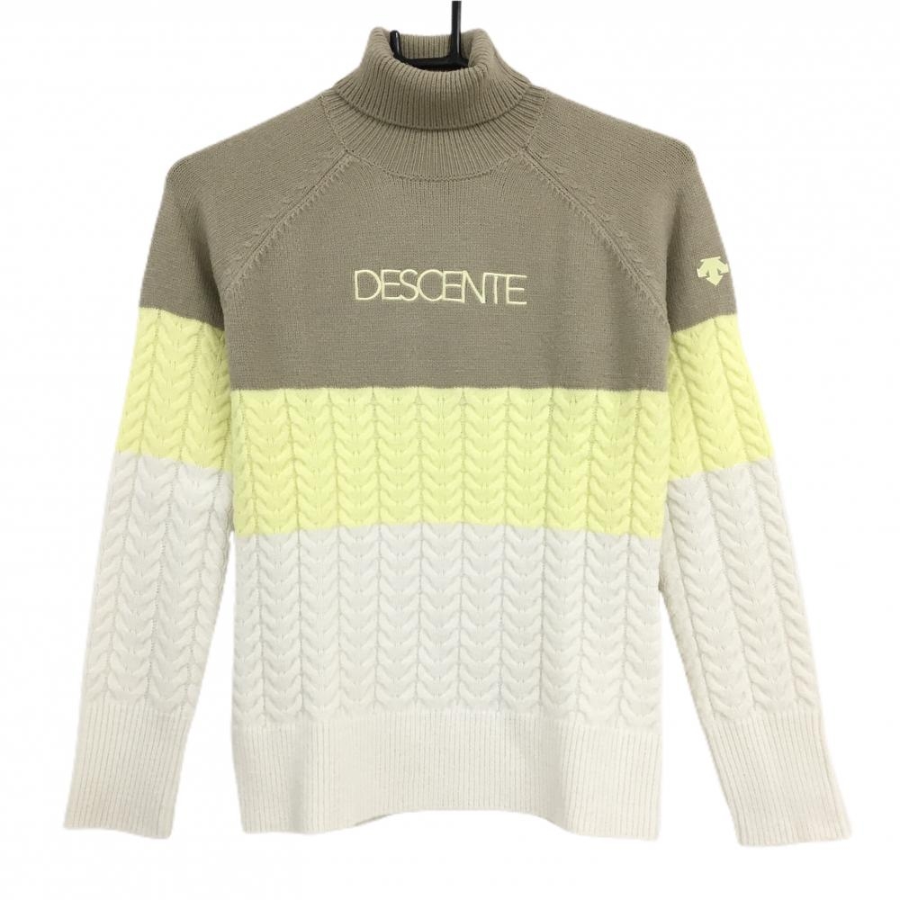 DESCENTE デサント ゴルフ タートルネック ニット セーター M グレー