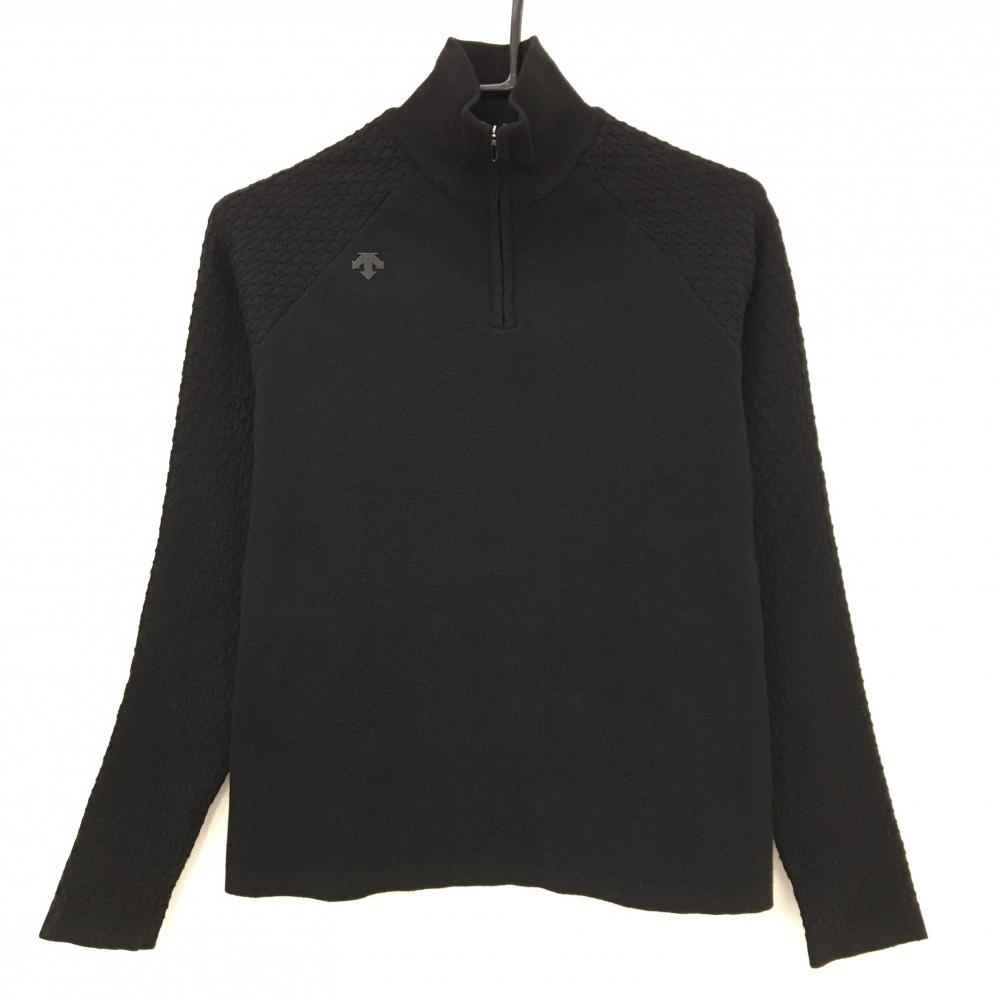 ジャックバニーbyパーリーゲイツ ハーフジップ ゴルフセーター 黒