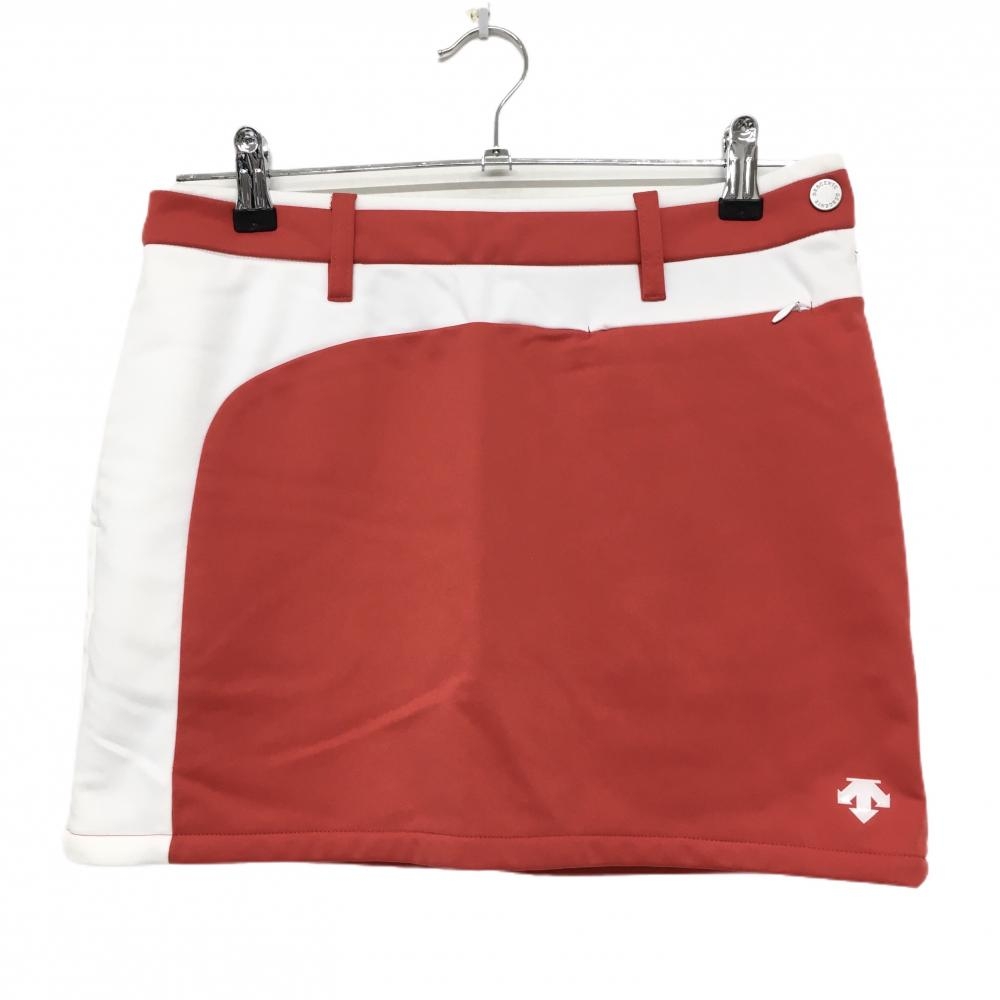 【超美品】デサントゴルフ スカート レッド×白 裏起毛 中田英寿  レディース M ゴルフウェア DESCENTE