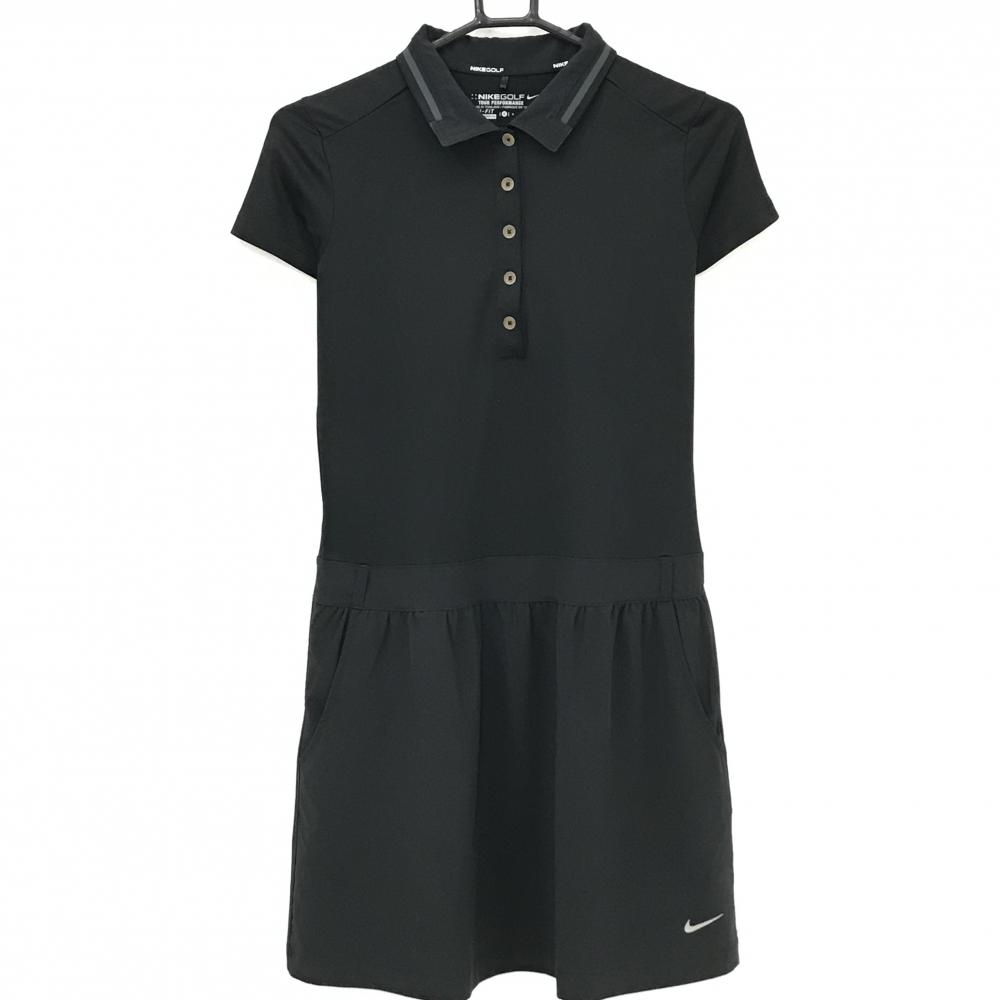 未使用級/ LLサイズ ♡ バーバリー ゴルフウェア ワンピース ポロシャツ 黒 美品 バーバリー ゴルフワンピース ゴルフウェア L ポロシャツ