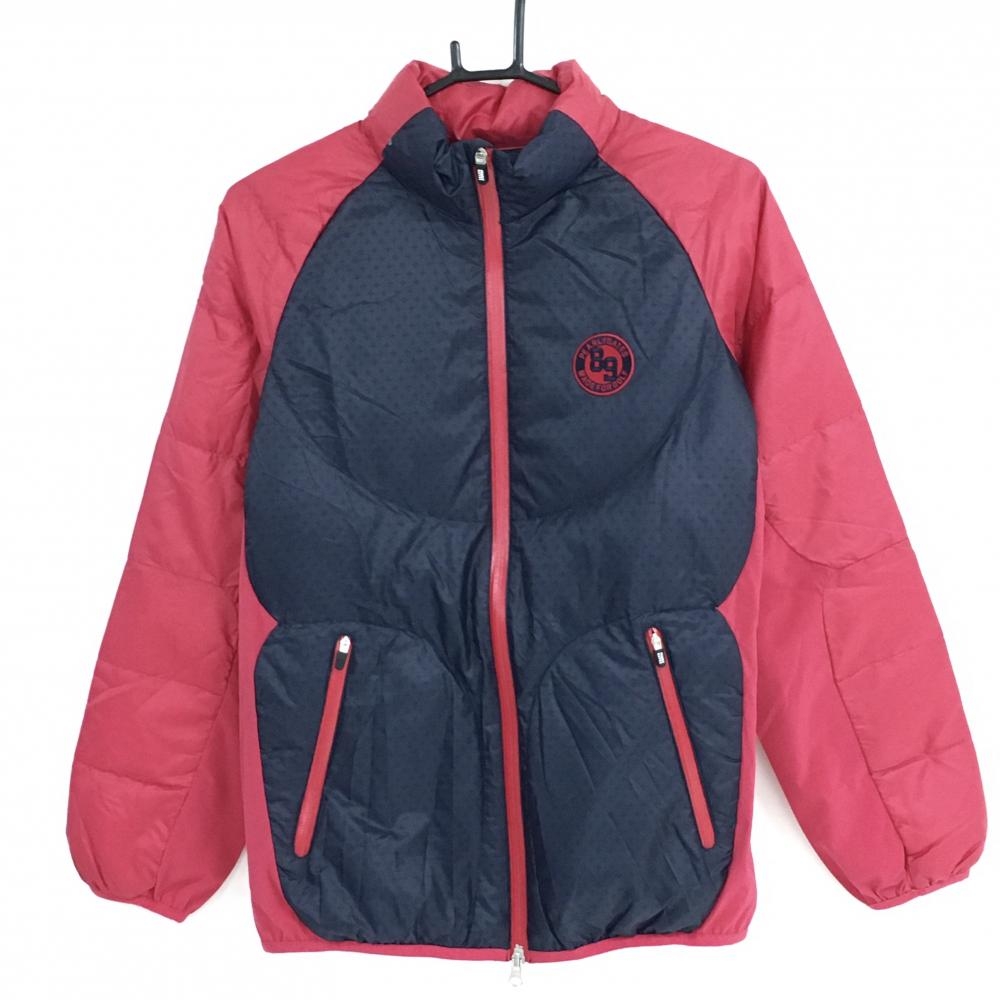 【超美品】パーリーゲイツ ダウンジャケット ネイビー×ピンク 身頃総柄 軽量  レディース 1(M) ゴルフウェア PEARLY GATES 画像